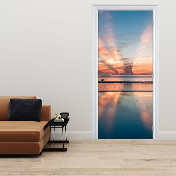 Foto tapeta za vrata - Sunčeve zrake iznad plaže Dayton (95x205cm)