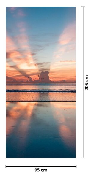 Foto tapeta za vrata - Sunčeve zrake iznad plaže Dayton (95x205cm)