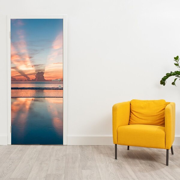 Foto tapeta za vrata - Sunčeve zrake iznad plaže Dayton (95x205cm)