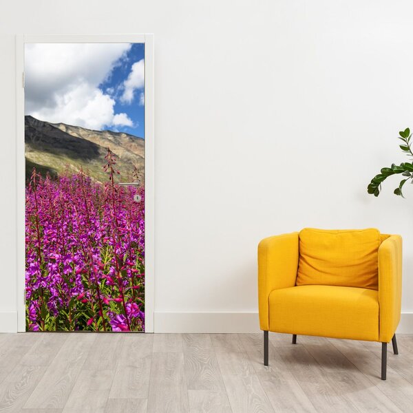 Foto tapeta za vrata - Pejzaž planinske livade (95x205cm)