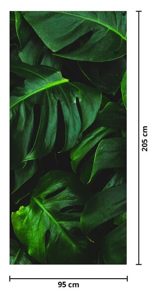 Foto tapeta za vrata - Lišće Čudovišta (95x205cm)