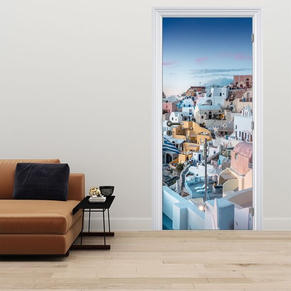 Foto tapeta za vrata - Sumrak na Santoriniju (95x205cm)