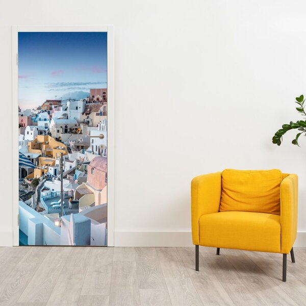 Foto tapeta za vrata - Sumrak na Santoriniju (95x205cm)