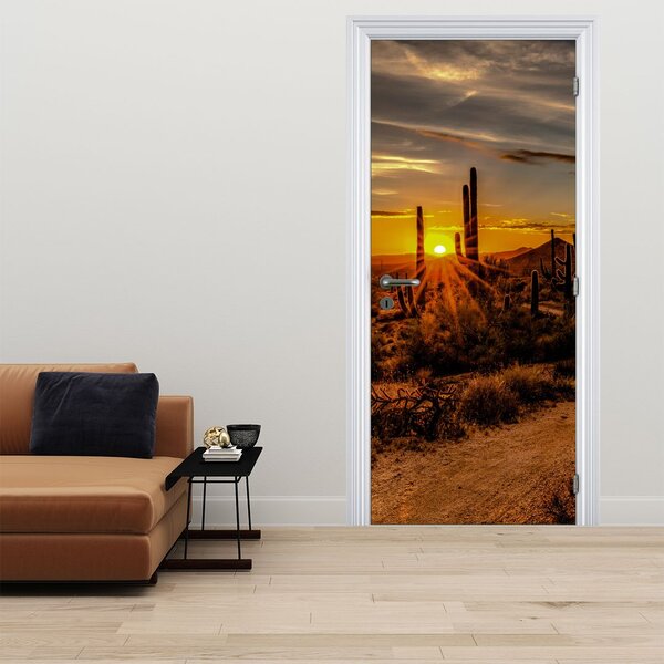 Foto tapeta za vrata - Kraj dana u pustinji Arizone (95x205cm)
