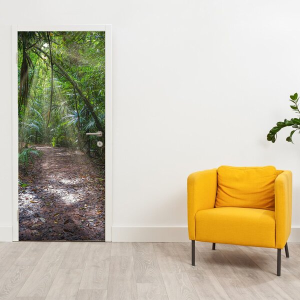 Foto tapeta za vrata - Sunčeve zrake u džungli (95x205cm)