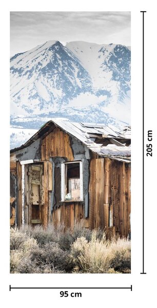 Foto tapeta za vrata - Kuća pod planinama (95x205cm)