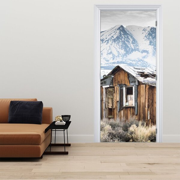 Foto tapeta za vrata - Kuća pod planinama (95x205cm)
