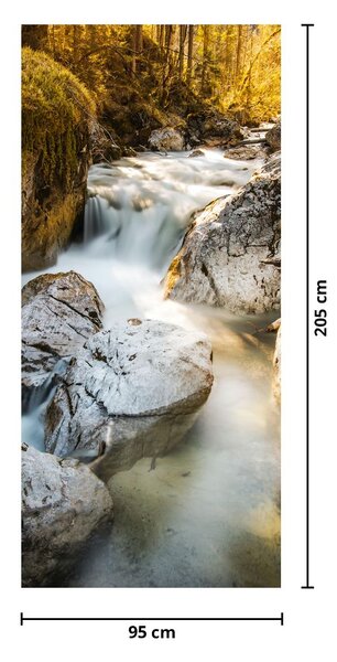 Foto tapeta za vrata - Šumski potok (95x205cm)