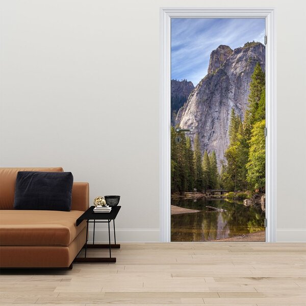 Foto tapeta za vrata- Ispod Yosemitske stijene (95x205cm)