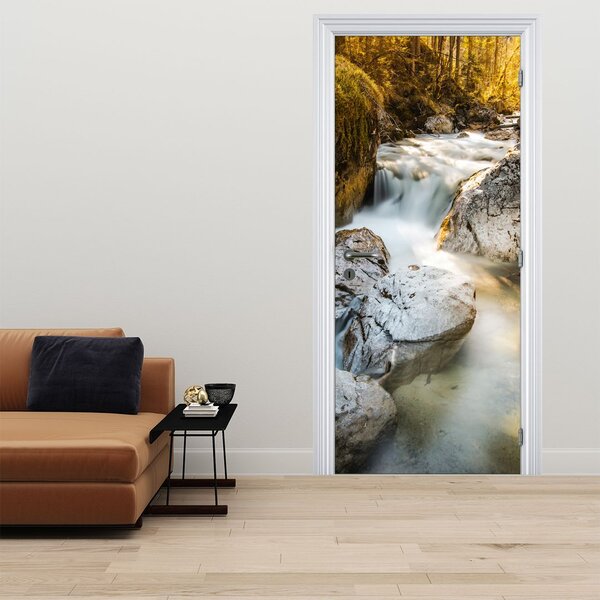 Foto tapeta za vrata - Šumski potok (95x205cm)