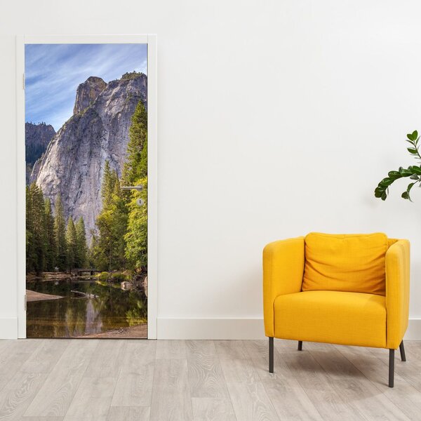 Foto tapeta za vrata- Ispod Yosemitske stijene (95x205cm)