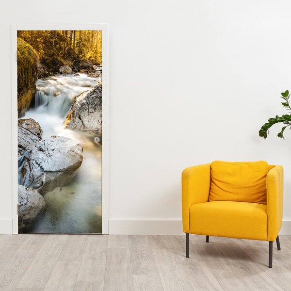 Foto tapeta za vrata - Šumski potok (95x205cm)