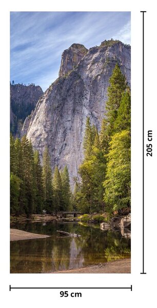 Foto tapeta za vrata- Ispod Yosemitske stijene (95x205cm)