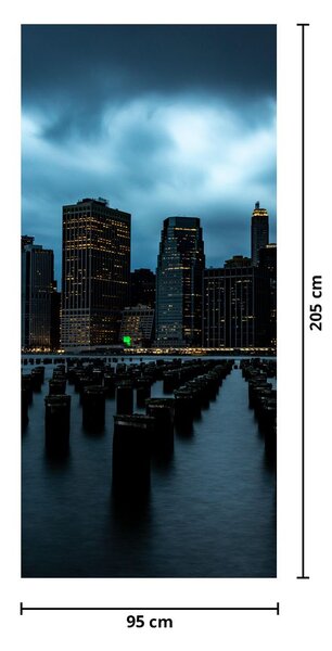 Foto tapeta za vrata - Pogled na nebodere New Yorka (95x205cm)