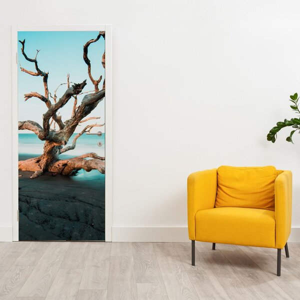 Foto tapeta za vrata - Naplavina na plaži (95x205cm)