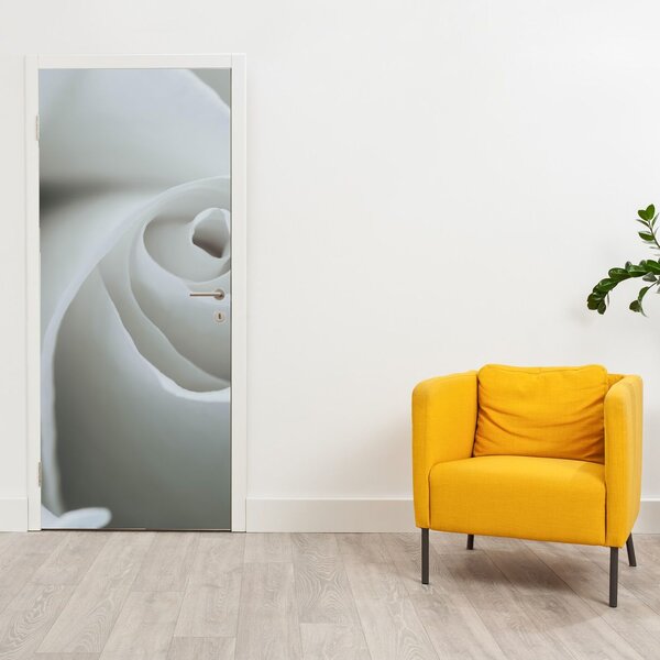 Foto tapeta za vrata - Bijela ruža (95x205cm)