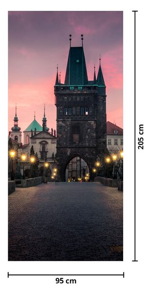 Foto tapeta za vrata - Na Karlovom mostu (95x205cm)