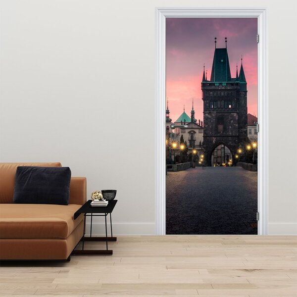 Foto tapeta za vrata - Na Karlovom mostu (95x205cm)