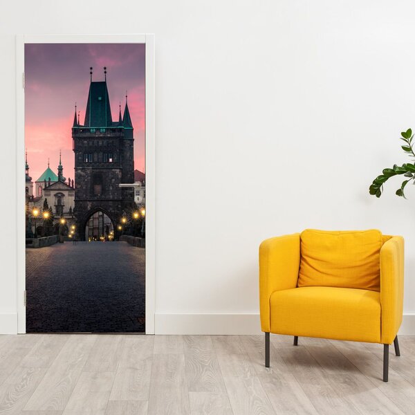 Foto tapeta za vrata - Na Karlovom mostu (95x205cm)