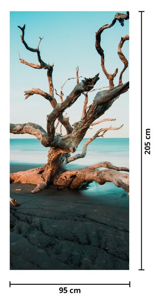 Foto tapeta za vrata - Naplavina na plaži (95x205cm)