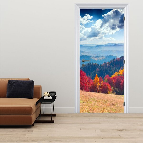 Foto tapeta za vrata - Šareni jesenski krajolik (95x205cm)