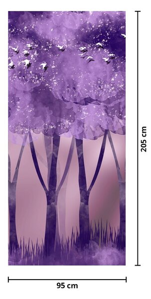 Foto tapeta za vrata - Jelen u čarobnoj šumi (95x205cm)