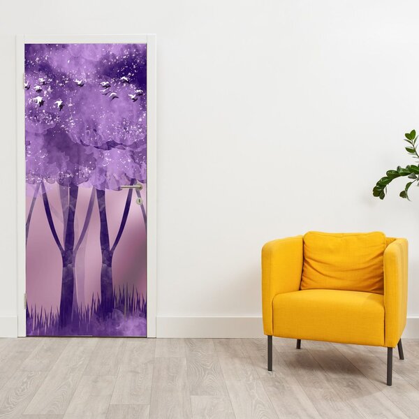 Foto tapeta za vrata - Jelen u čarobnoj šumi (95x205cm)