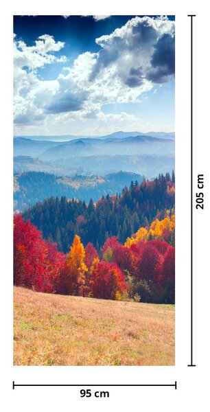 Foto tapeta za vrata - Šareni jesenski krajolik (95x205cm)