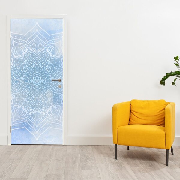 Foto tapeta za vrata - Zimska mandala (95x205cm)