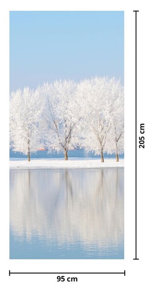 Foto tapeta za vrata - Zimski krajolik (95x205cm)