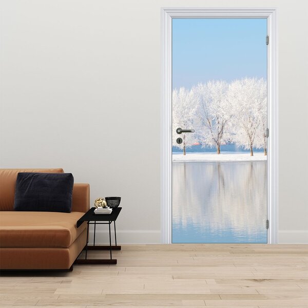 Foto tapeta za vrata - Zimski krajolik (95x205cm)