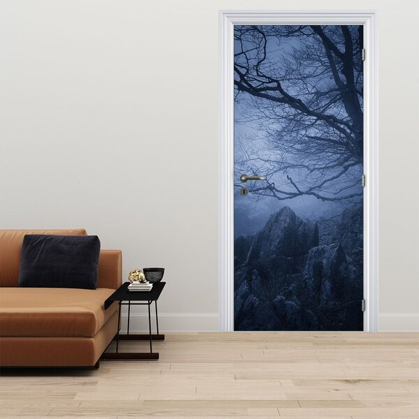 Foto tapeta za vrata - Tamna šuma (95x205cm)