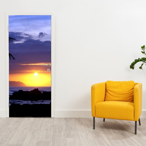 Foto tapeta za vrata - Zalazak sunca nad morem (95x205cm)