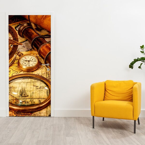 Foto tapeta za vrata - Povijesna pomagala pomoraca (95x205cm)