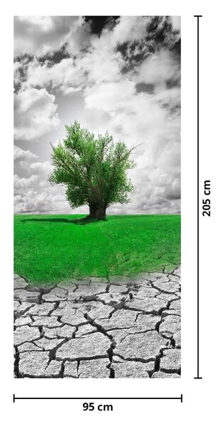Foto tapeta za vrata - Dio prirode u gradu (95x205cm)