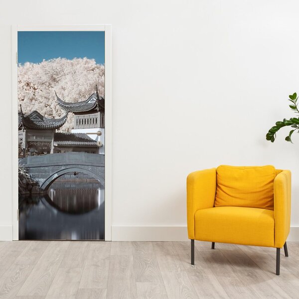 Foto tapeta za vrata - Cvjetajuće drveće u Aziji (95x205cm)