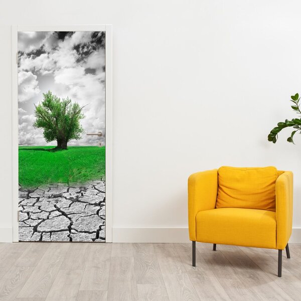 Foto tapeta za vrata - Dio prirode u gradu (95x205cm)