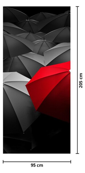 Foto tapeta za vrata - Otvoreni kišobrani (95x205cm)