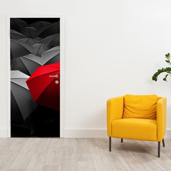 Foto tapeta za vrata - Otvoreni kišobrani (95x205cm)