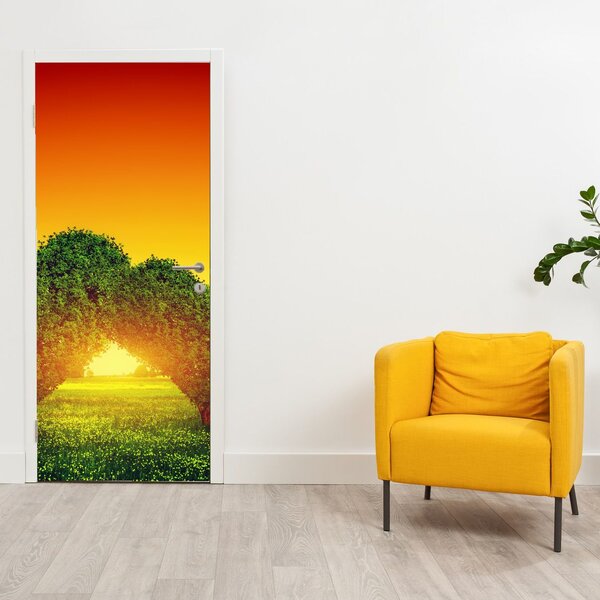 Foto tapeta za vrata - Srce u krošnjama drveća (95x205cm)