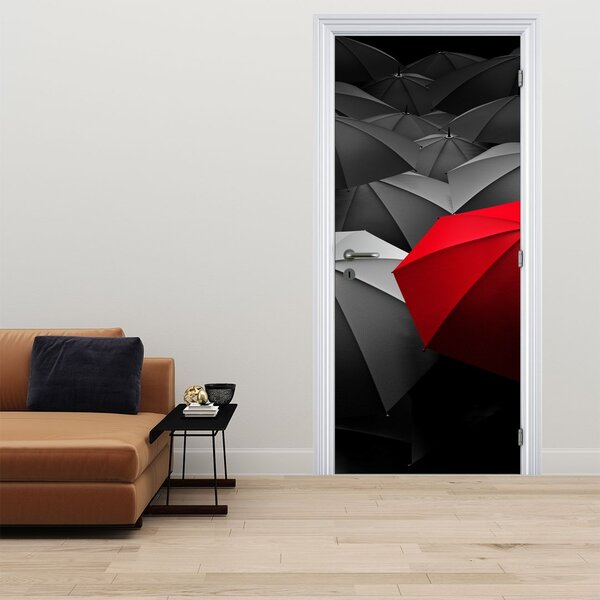 Foto tapeta za vrata - Otvoreni kišobrani (95x205cm)