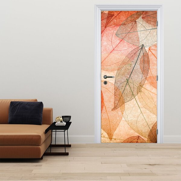 Foto tapeta za vrata - Oslikano jesenje lišće (95x205cm)