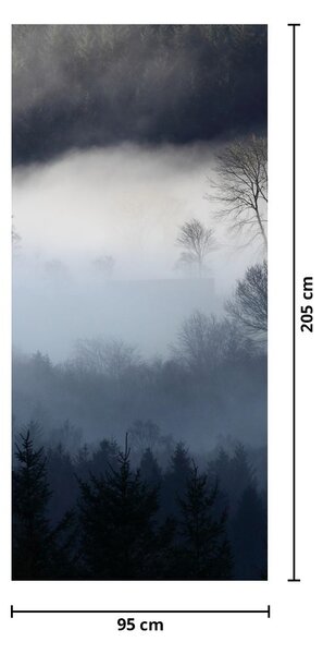Foto tapeta za vrata - Magla nad šumom (95x205cm)