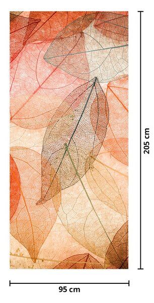 Foto tapeta za vrata - Oslikano jesenje lišće (95x205cm)