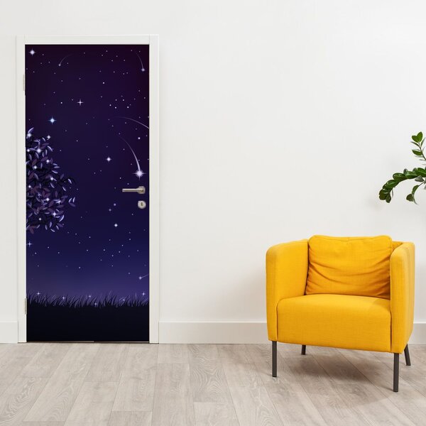 Foto tapeta za vrata- Ilustracija noći (95x205cm)