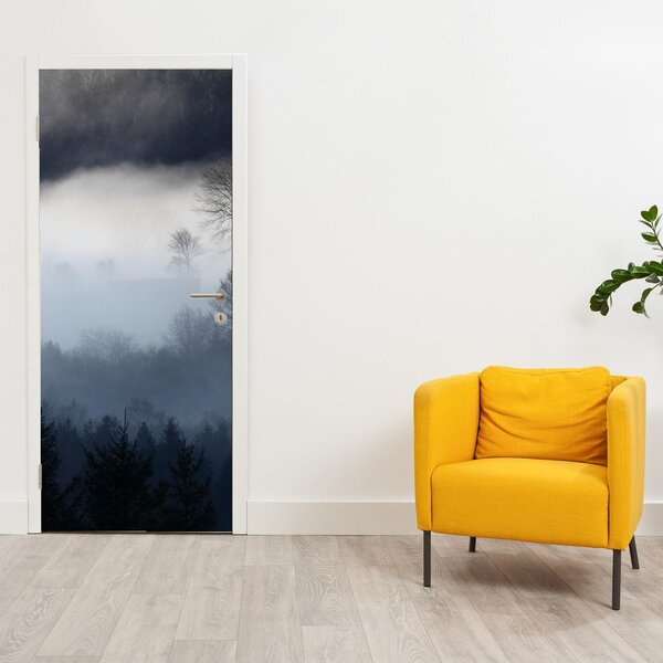 Foto tapeta za vrata - Magla nad šumom (95x205cm)