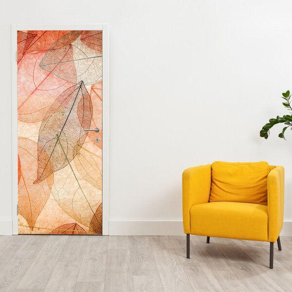 Foto tapeta za vrata - Oslikano jesenje lišće (95x205cm)