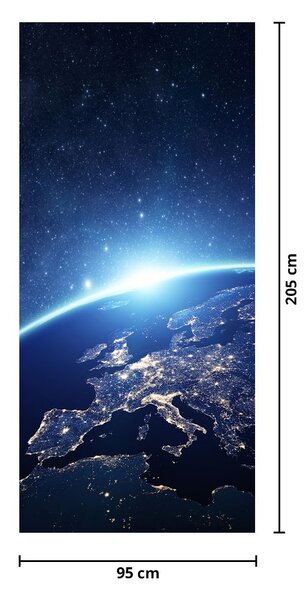 Foto tapeta za vrata - Planet Zemlja (95x205cm)