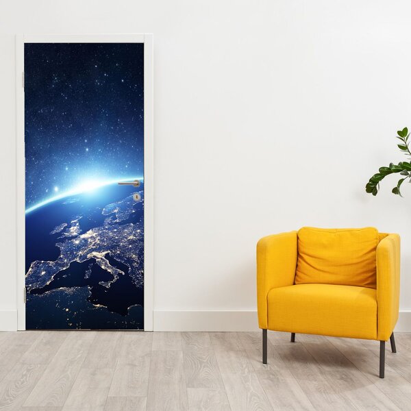 Foto tapeta za vrata - Planet Zemlja (95x205cm)