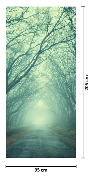 Foto tapeta za vrata - Put od drvoreda (95x205cm)